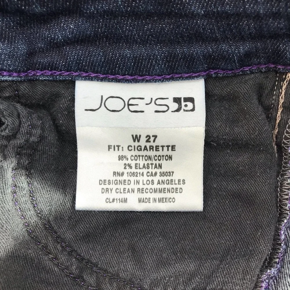 Joe’s Jeans Cigarette Skinny Medium Blue Size 27 - Picture 6 of 12